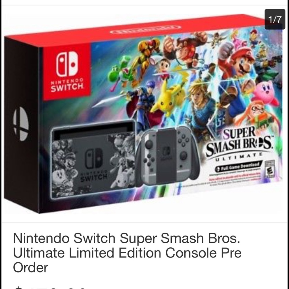 Super smash bros Nintendo switch